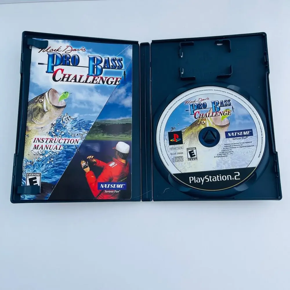 Mark Davis Pro Bass Challenge Sony PlayStation 2 PS2 2003 CIB Everyone